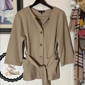 Banana Republic Beige Belted Blazer